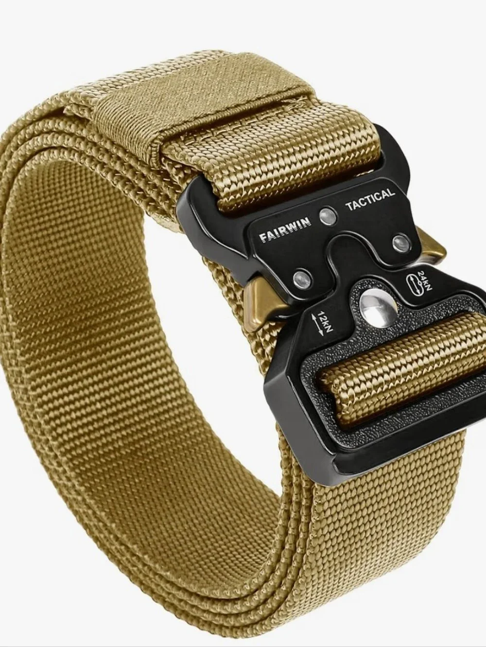Heavy-Duty Military Tactical Belt - Black & Goldenrod